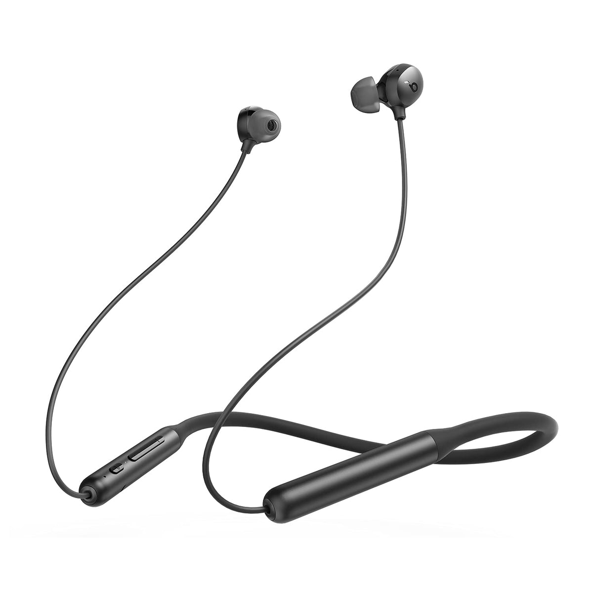 Soundcore Life U2i front view showing earbuds and neckband, comfortable all-day wear