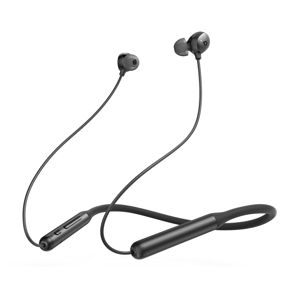 Soundcore Life U2i front view showing earbuds and neckband, comfortable all-day wear