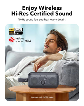 Soundcore Motion 300 SmartTune adaptive sound adjusts with orientation for immersive listening anywhere.