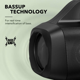 Soundcore Motion Boom titanium drivers deliver clear highs for live outdoor events.