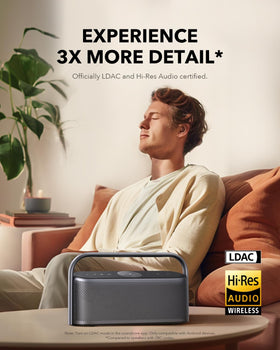 Soundcore Motion X600 offers up to 12 hours of playback per charge.
