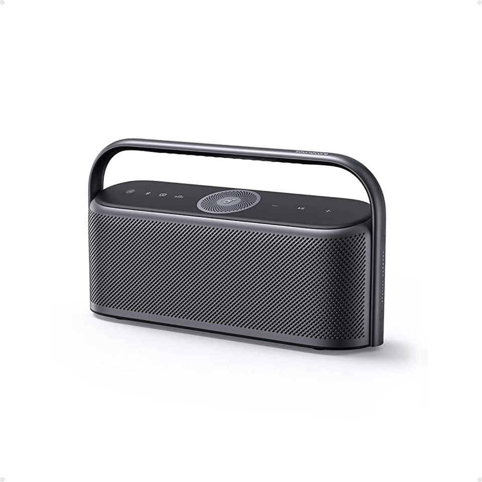 Soundcore Motion X600 immersive spatial audio for living room or outdoor listening.