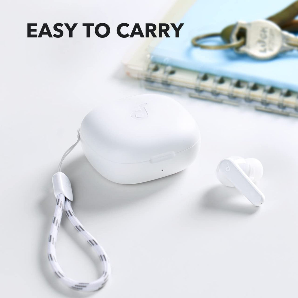 Soundcore P20i lightweight earbuds fit easily in pocket or bag
