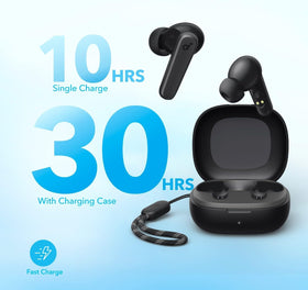 Soundcore P20i total playtime with the case reaches 30 hours.