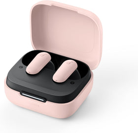 soundcore P30i case beside a credit card to show compact size and travel convenience