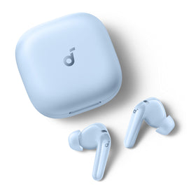 Soundcore P31i front view in light blue showing design and color with clarity