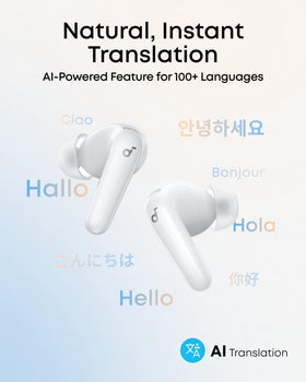 Soundcore P31i shown in ear during commute demonstrating ANC benefit