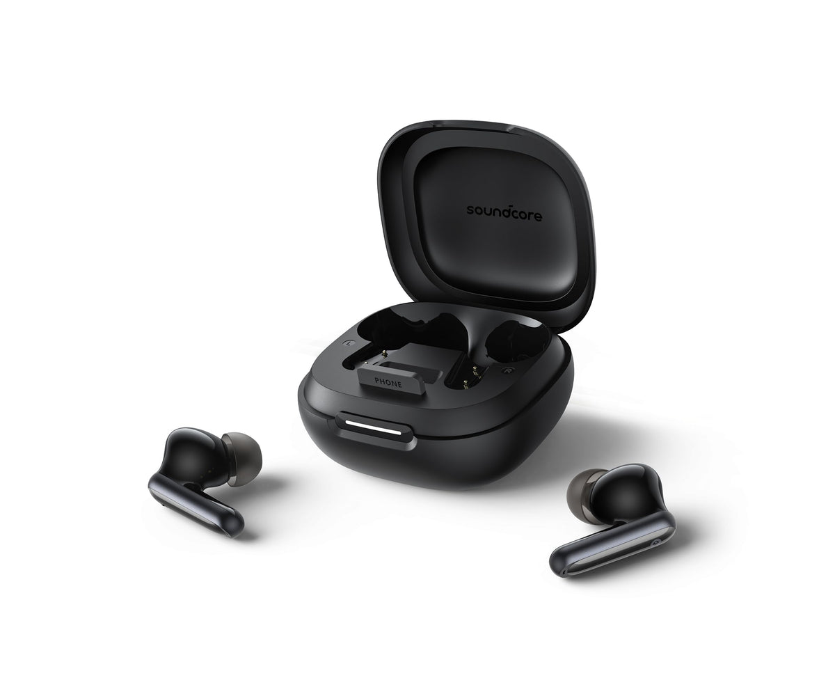 Soundcore P40i touch controls demonstrated on earbud for intuitive playback