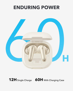 soundcore P40i earbuds in ear showing secure fit and comfortable all-day wear