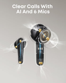 Soundcore P41i 6-mic AI clear calls graphic highlights call clarity