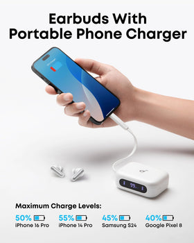 Soundcore P41i case front view showing charging capability