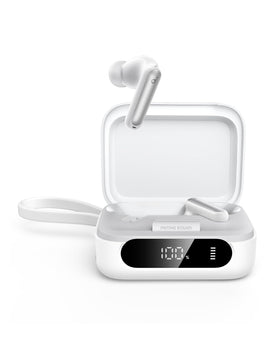 Soundcore P41i front packaging showing earbuds and case, highlighting portability
