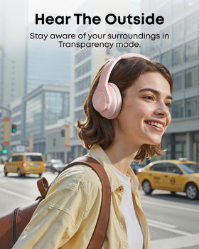 Soundcore Q20i with AUX and USB cables included for Hi‑Res audio and charging