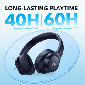 Soundcore Q20i auxiliary cable and USB charger included for wired Hi-Res playback