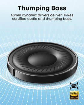 Soundcore Q20i earcup closeup with memory foam delivering long‑wear comfort