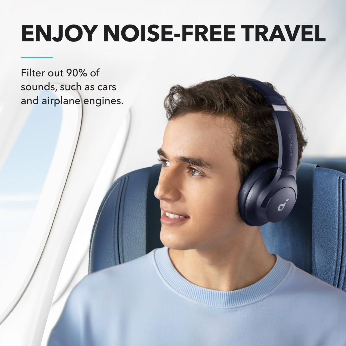 Soundcore Q20i folded compact for travel and easy storage benefit