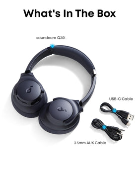 Soundcore Q20i packaging and included accessories for ready setup