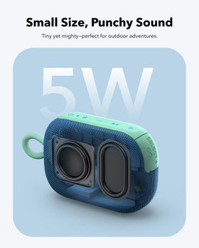 Soundcore Select 4 Go floating on water, brand ensures easy retrieval after drops