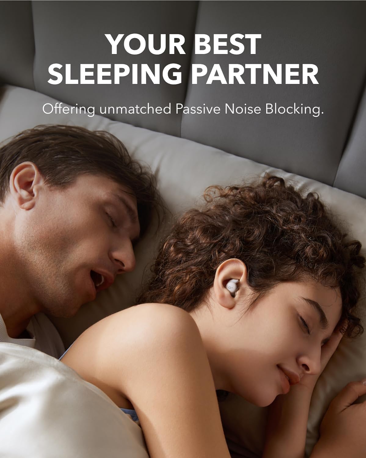 Soundcore Sleep A20 case open, showing extended battery and easy recharging.