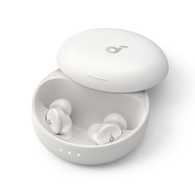Soundcore Sleep A30 earbuds demonstrating active noise cancellation for a peaceful night