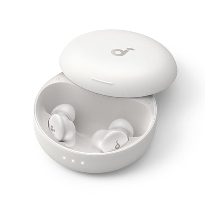 Soundcore Sleep A30 earbuds demonstrating active noise cancellation for a peaceful night