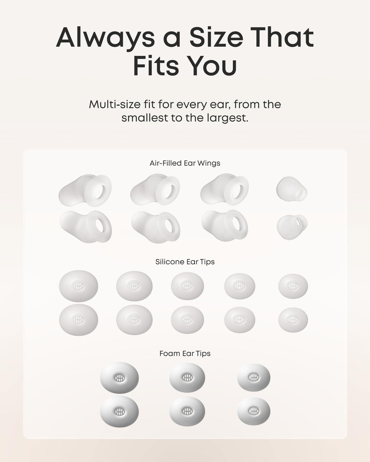 Soundcore Sleep A30 soft silicone buds provide gentle contact.
