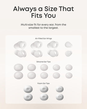 Soundcore Sleep A30 soft silicone buds provide gentle contact.