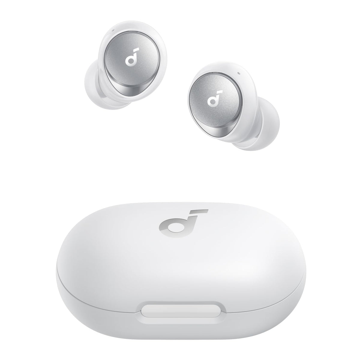 Soundcore Space A40 earbuds close-up showing lightweight ergonomic design for daily comfort