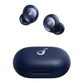 Soundcore Space A40 front view in blue showing sleek compact design and style benefit