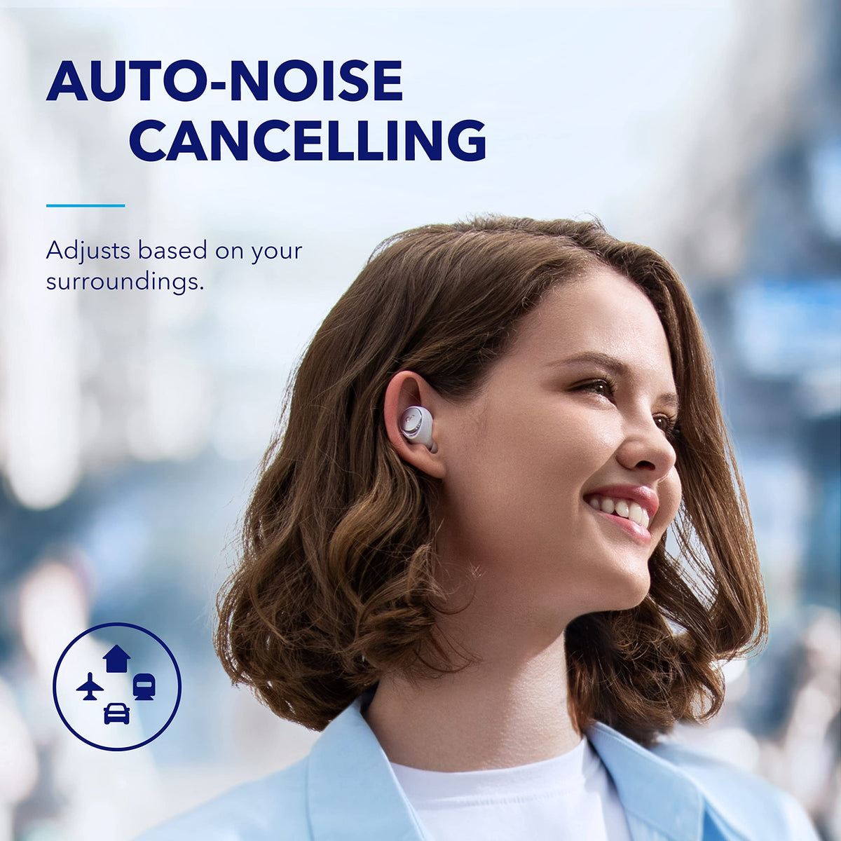 Space A40 earbuds in-ear fit during activity for secure wear