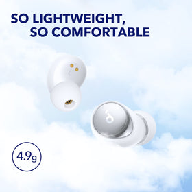 Soundcore Space A40 earbud controls and label for easy operation