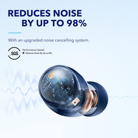Soundcore Space A40 open charging case revealing earbuds and organized storage benefit