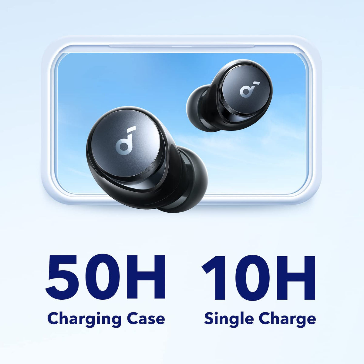 Soundcore Space A40 texture detail on case for premium tactile finish