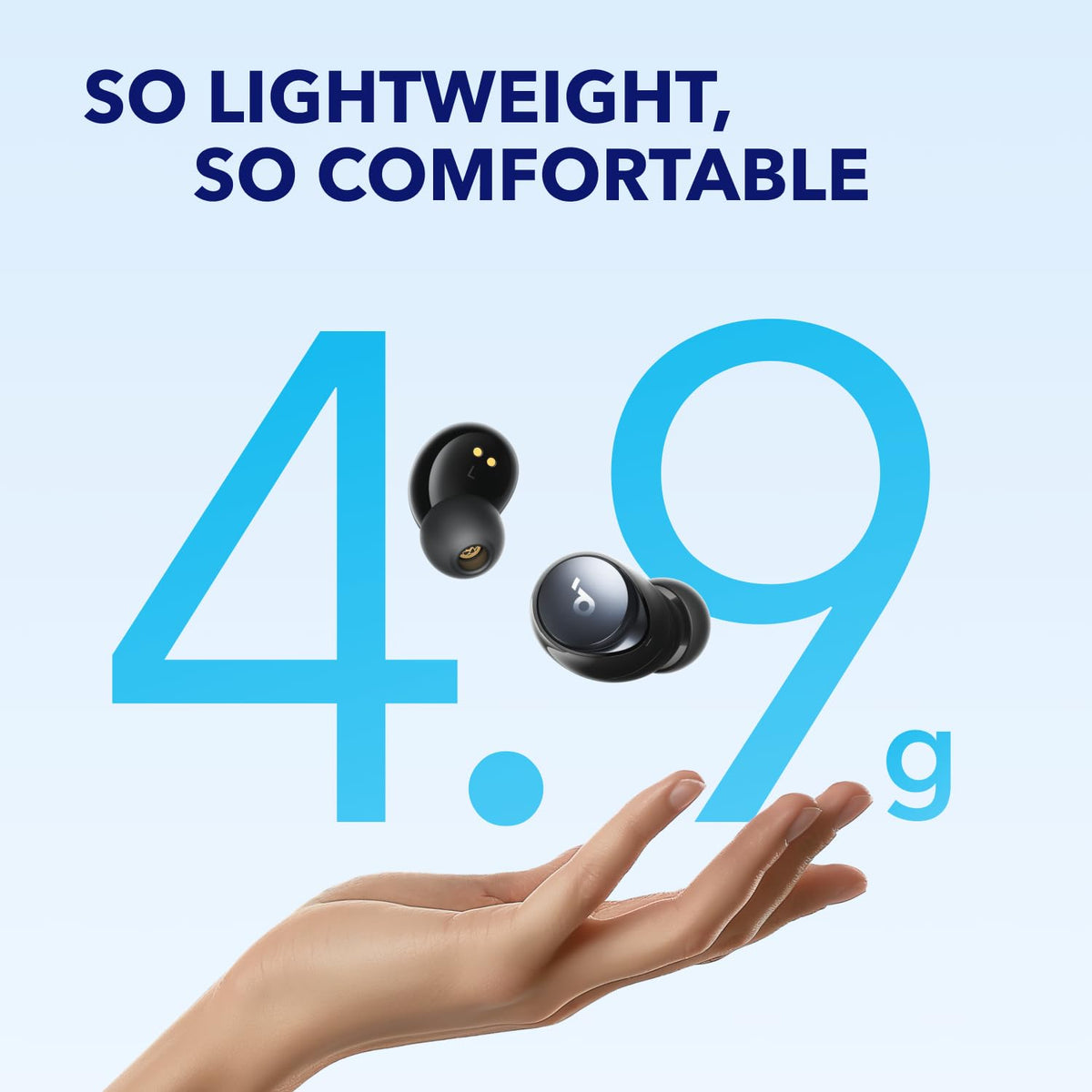 Soundcore Space A40 on wireless charger indicating convenient cable-free charging