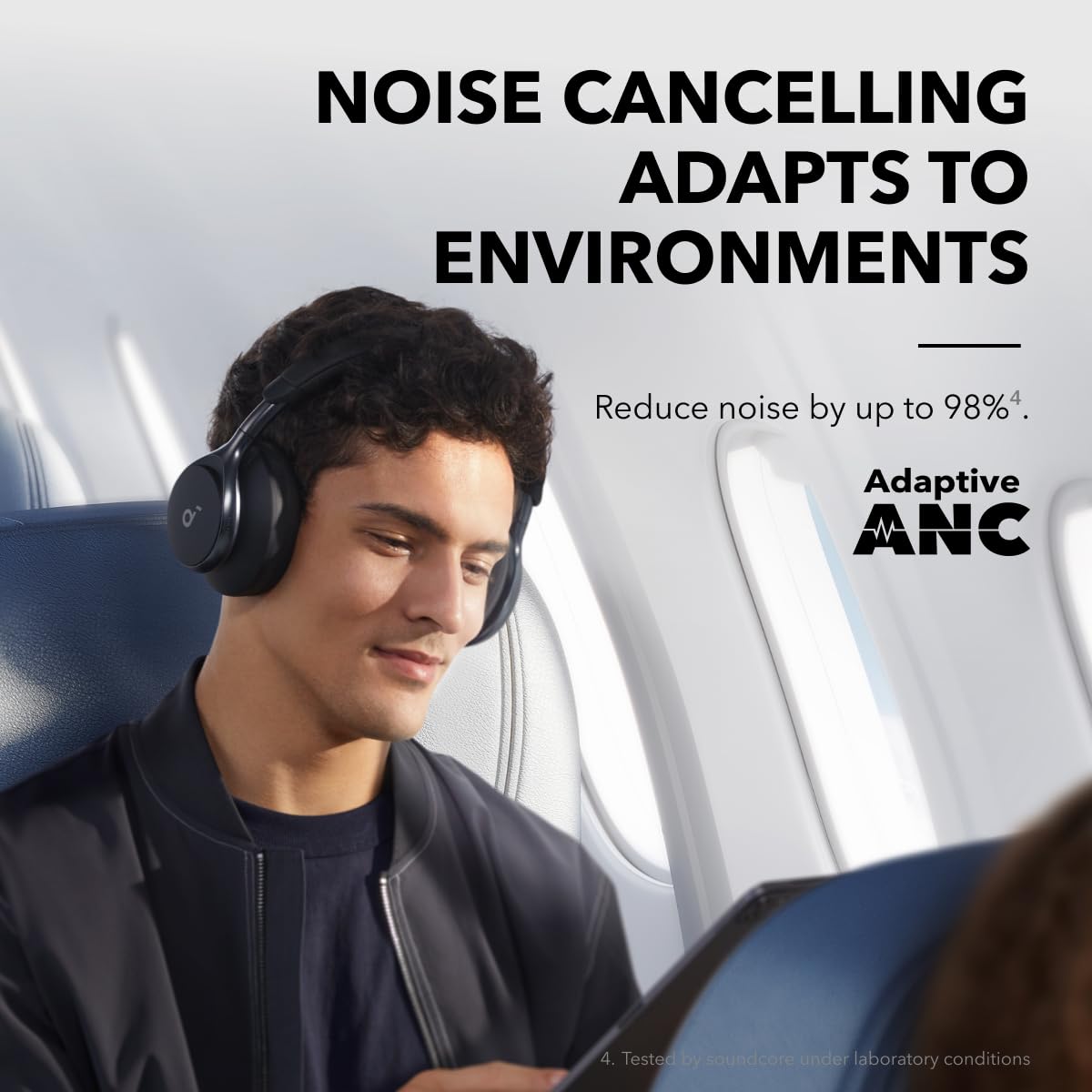 Soundcore Space One Abyss Black LDAC Hi-Res audio delivers detailed wireless sound.