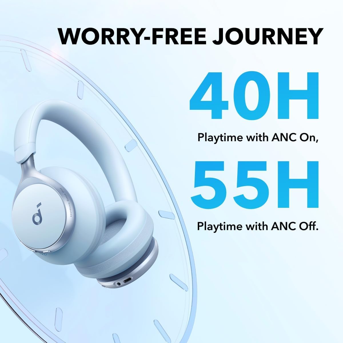 Soundcore Space One ANC for long journeys with 40 hours