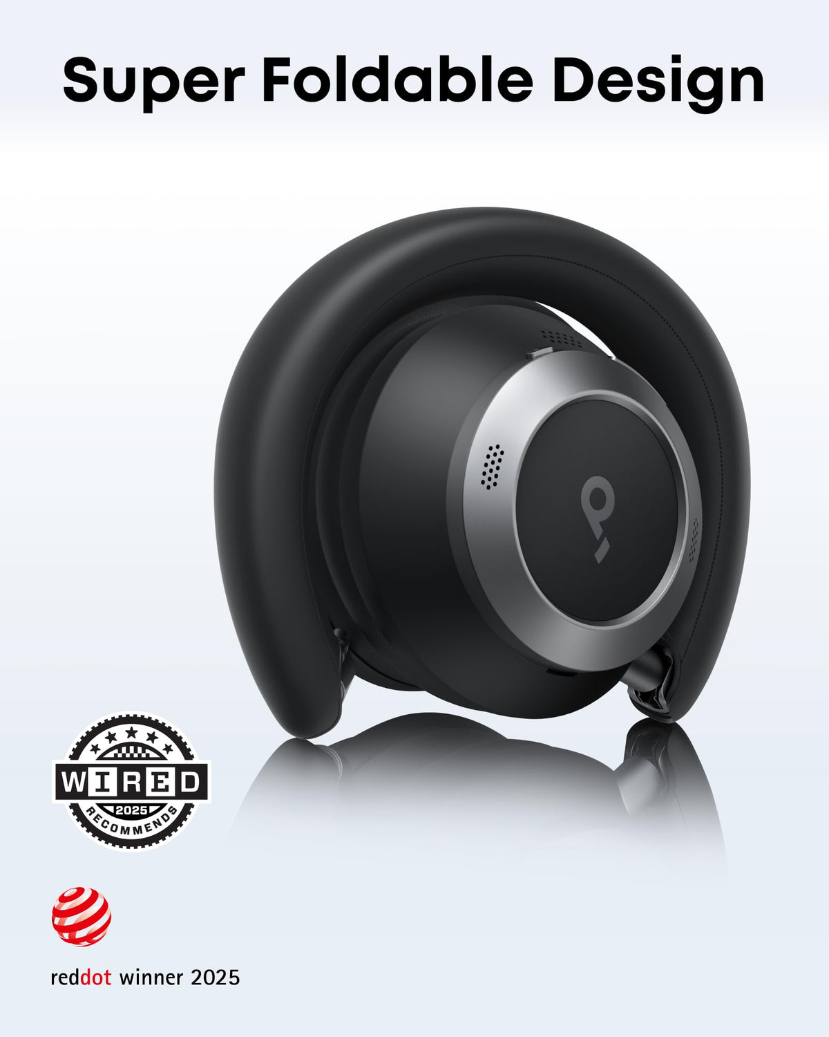 Soundcore Space One Pro adaptive ANC feature visible for airports and offices.