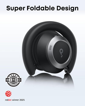 Soundcore Space One Pro adaptive ANC feature visible for airports and offices.