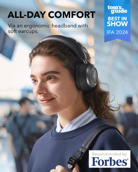 Soundcore Space One Pro comfort-focused headband and cushioned ear cups.