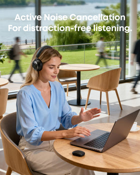 Soundcore Space One Pro dual-device Bluetooth enables seamless switching.
