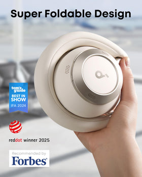 Soundcore Space One Pro six-mic system reduces ambient noise on the go.