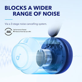 Soundcore Space Q45 40mm drivers delivering deep bass and clear treble.