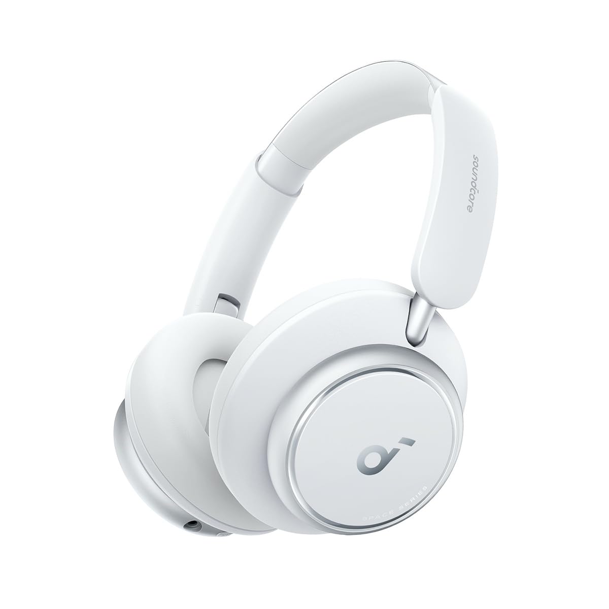 Soundcore Space Q45 headphones front view for immersive sound and all-day comfort.