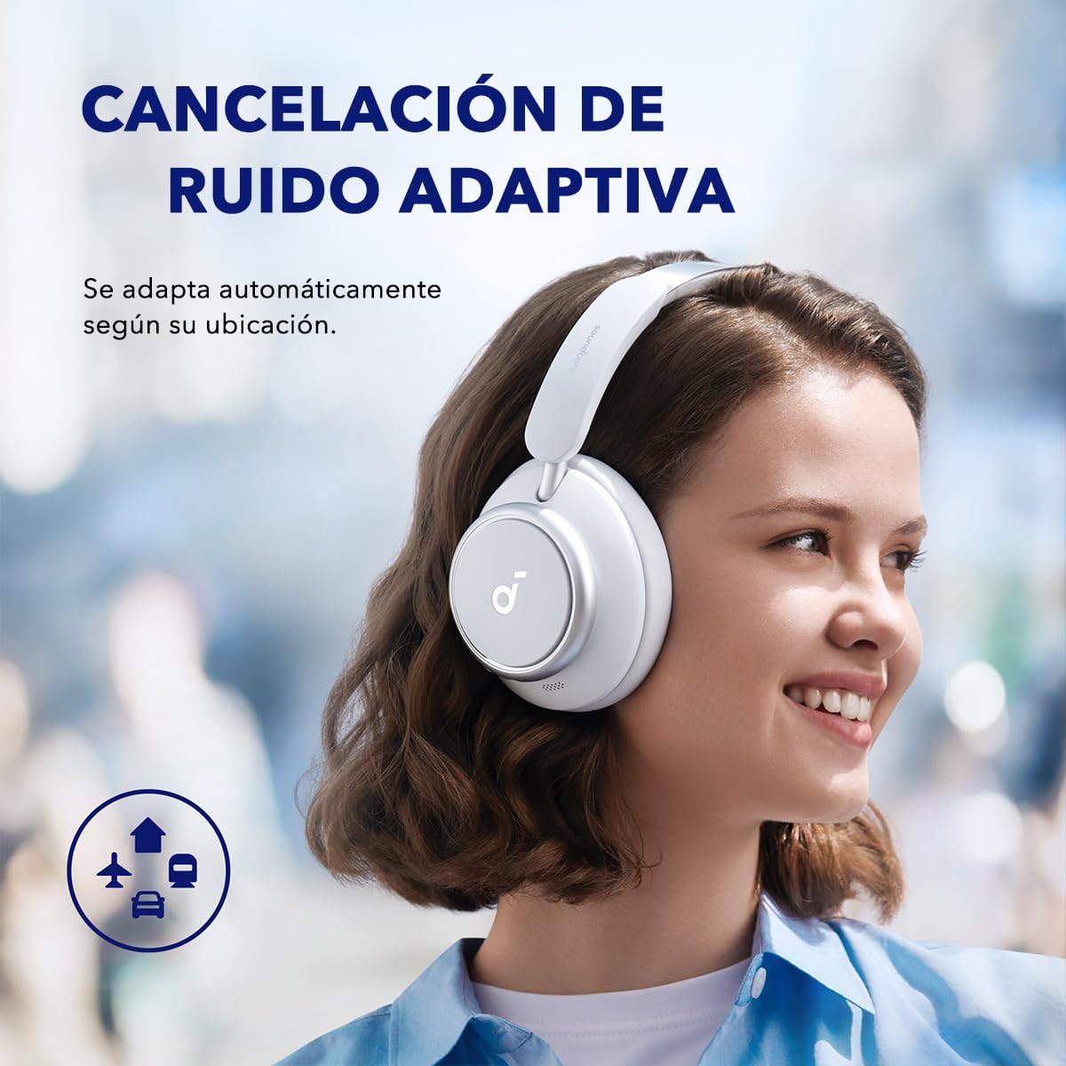 Soundcore Space Q45 with LDAC Hi-Res audio for high-fidelity wireless listening.