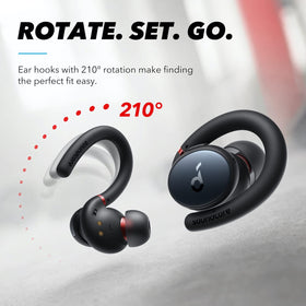 Soundcore Sport X10 rotation-enabled ear hooks for a custom fit