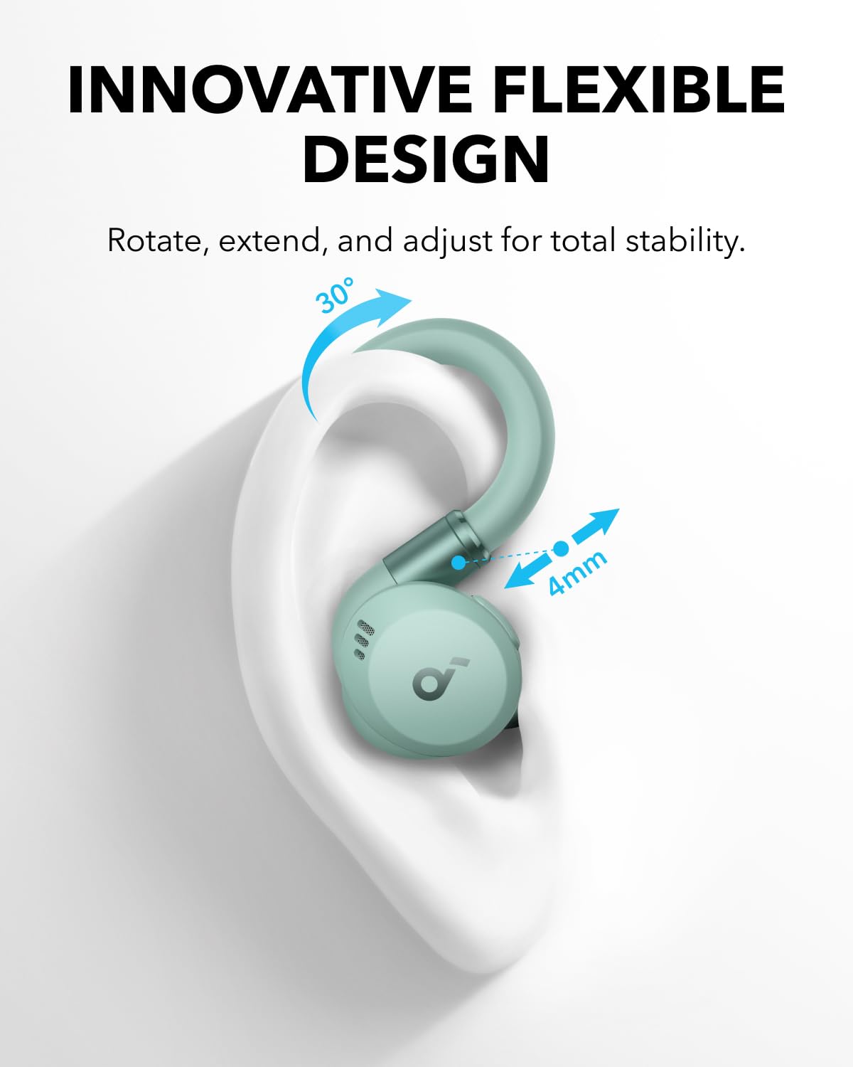 Soundcore Sport X20 shows active noise cancelling for gym focus.