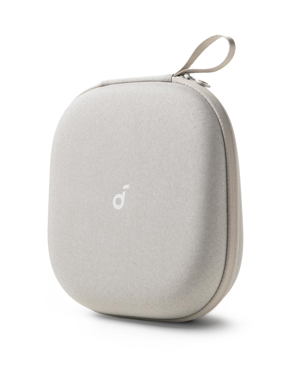 soundcore Stone White front view showing protective shell and sleek look benefits protection