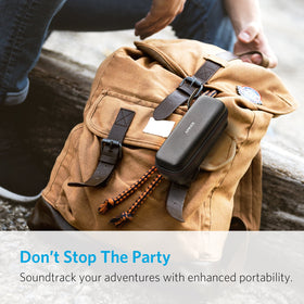 Anker SoundCore Travel Case aluminum hook enables easy clipping.