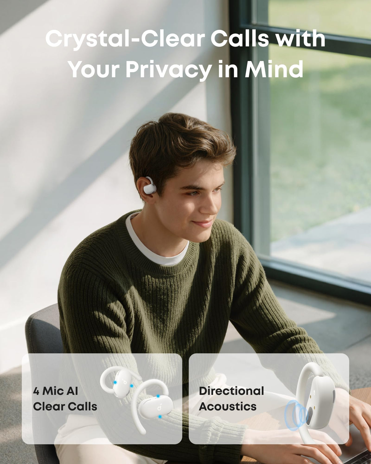 Soundcore V20i connected to two devices demonstrating multipoint convenience