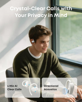 Soundcore V20i connected to two devices demonstrating multipoint convenience